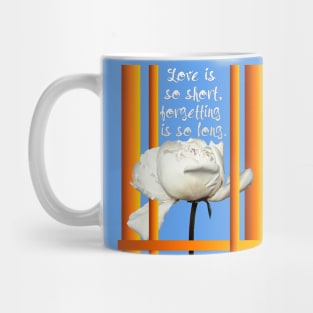 Love is so short, forgetting is so long. Mug